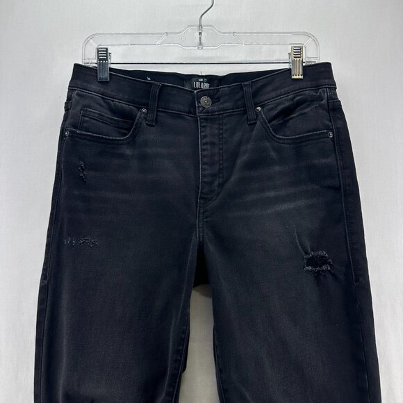 Lularoe Distressed Skinny Jeans Womens 30 Mid-Rise Stretchy Denim Washed Black - Picture 3 of 11